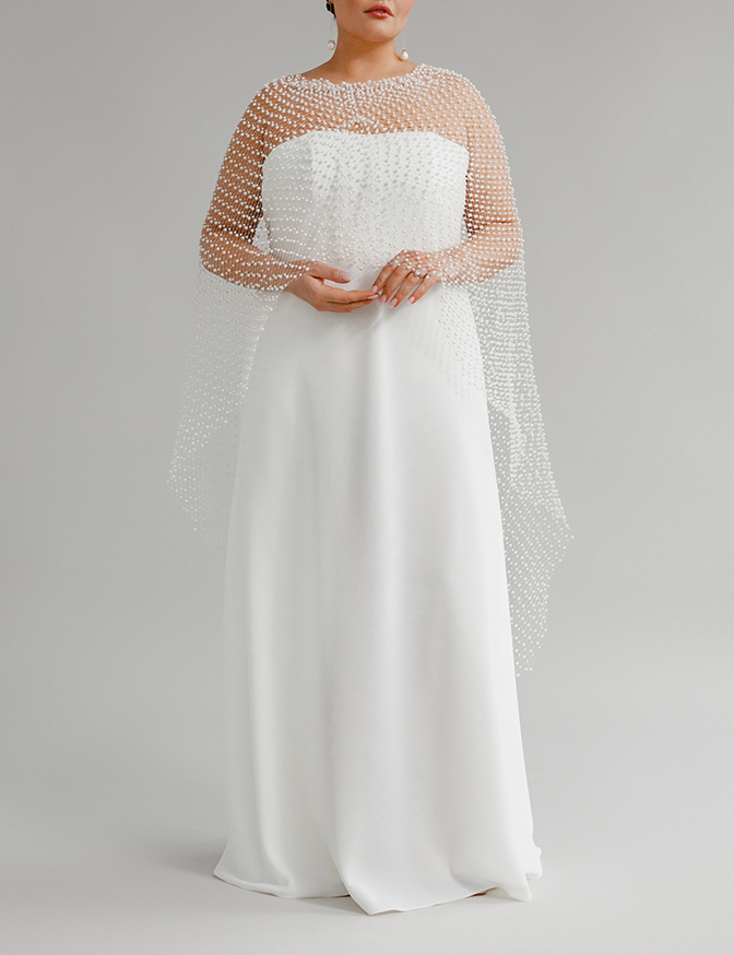 Aesling Leonora with Cape - Crepe
