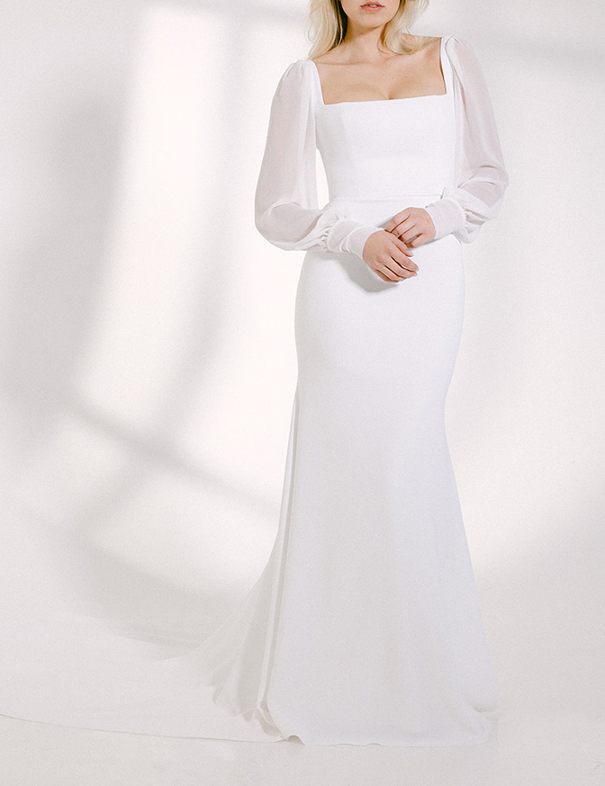 Alyssa Kristin Gemma - Chiffon Bishop w/ Plain Skirt