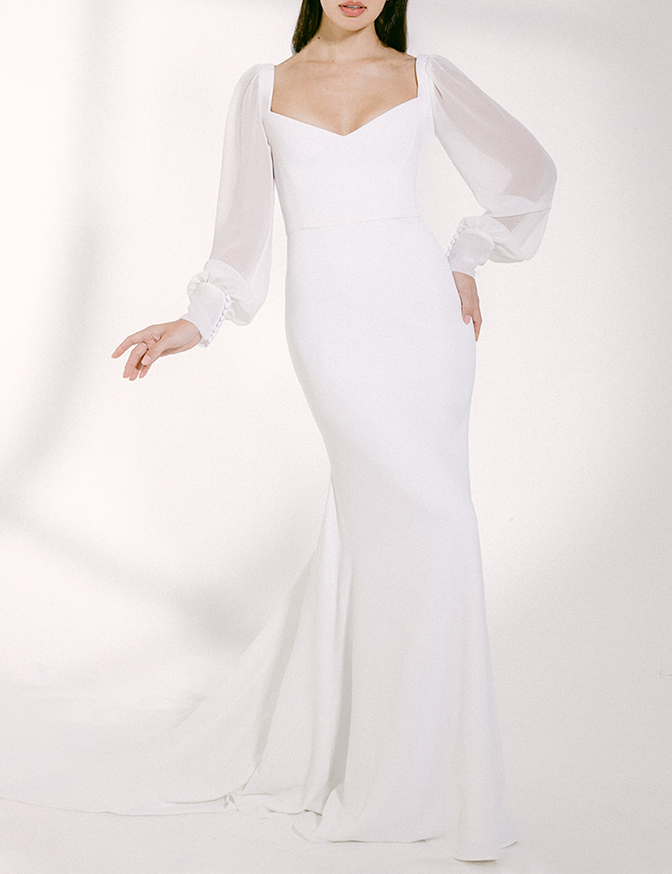 Alyssa Kristin Rhea - Chiffon Bishop w/ Plain Skirt